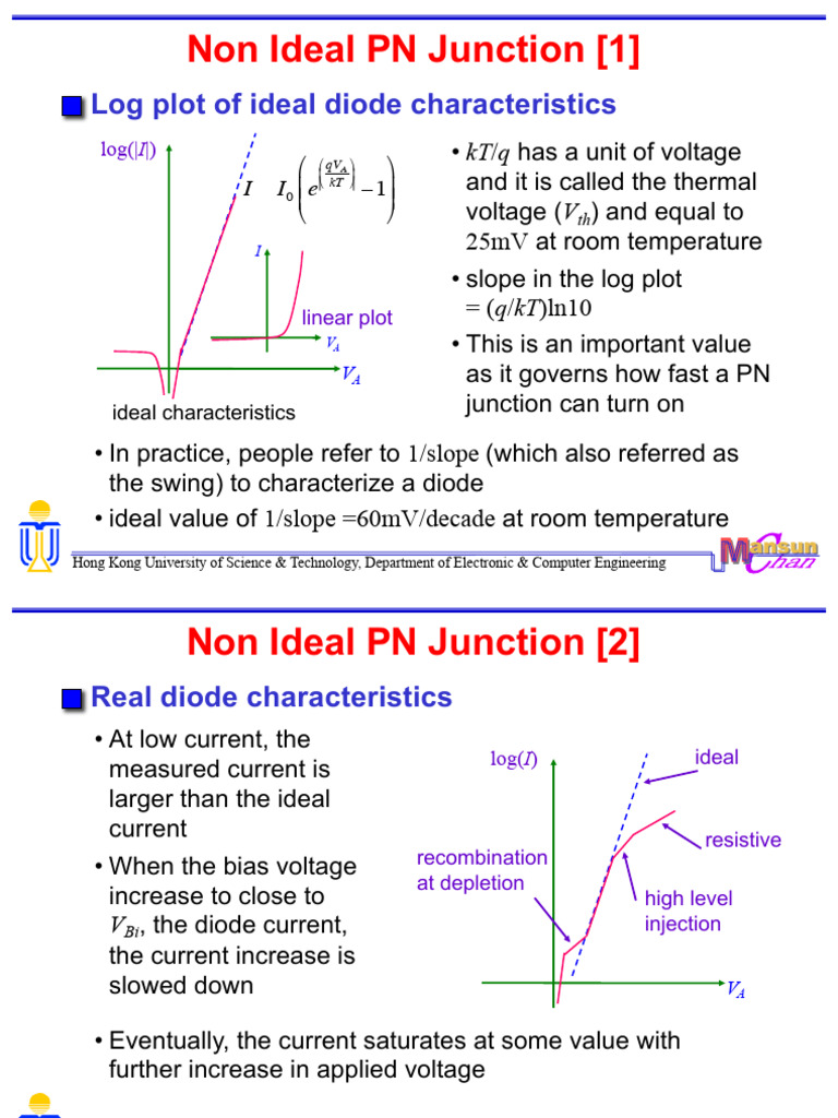 07 Real PN Junction Characteristics | PDF | P–N Junction | Diode