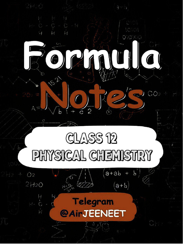 Class 12 Physical Chemistry Formula Notes PDF-ExambatNeet | PDF