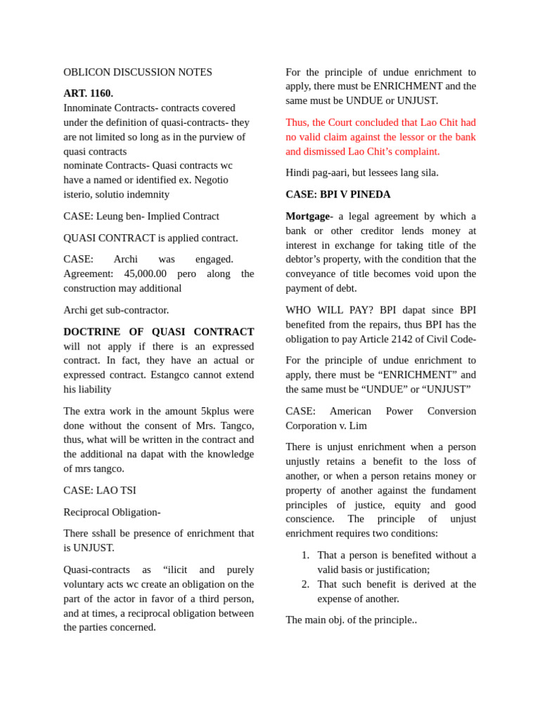Oblicon Discussion Notes | PDF | Acquittal | Reasonable Doubt