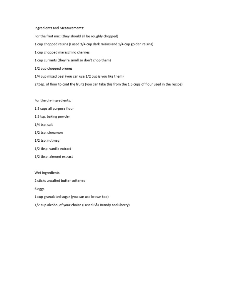 Cake Recipe | PDF
