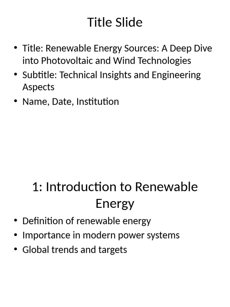 Renewable Energy: PV and Wind Insights | PDF | Wind Power | Wind Turbine
