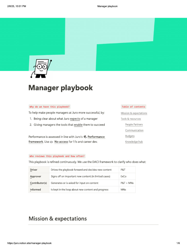 Manager Handbook | PDF