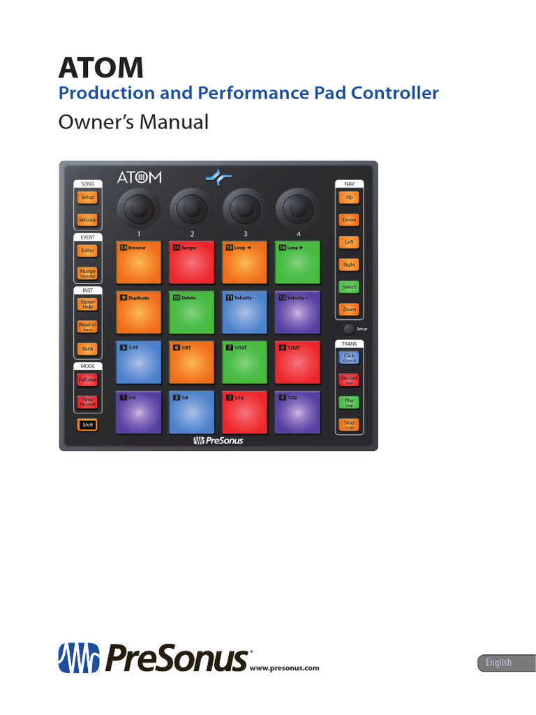 ATOM Pad Controller Owner's Manual | PDF | Installation (Computer ...