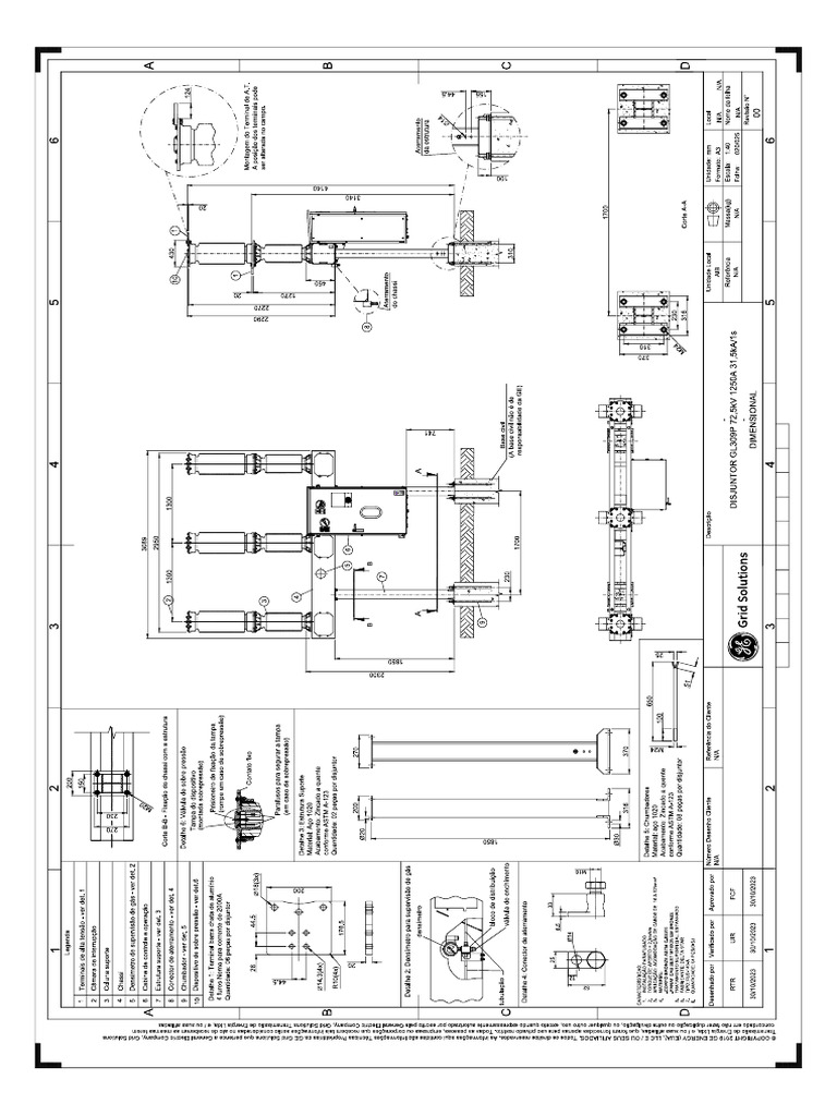 Desenho Disjuntor 72,5 KV | PDF