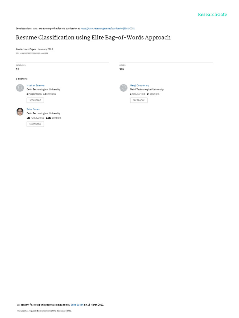 Muskan Sharma Elite Bag of Words - 1