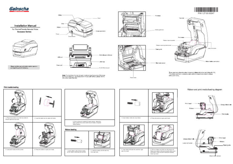 Printer Setup Instructions for GS-2206T | PDF | Printer (Computing)