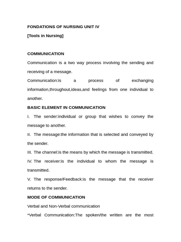 Effective Communication in Nursing | PDF | Communication | Nonverbal ...