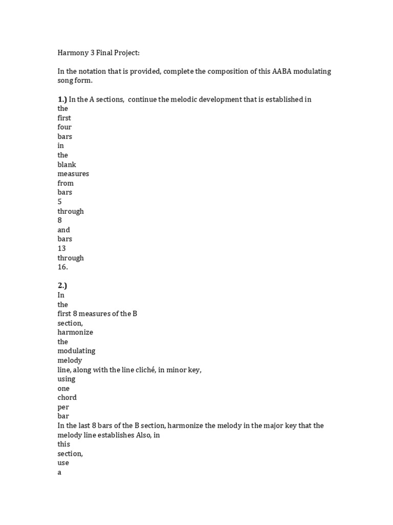 AABA Song Composition Guide | PDF