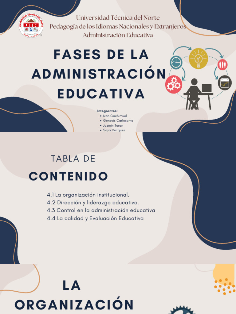 Fases de la Administración Educativa | PDF | Liderazgo | Institución