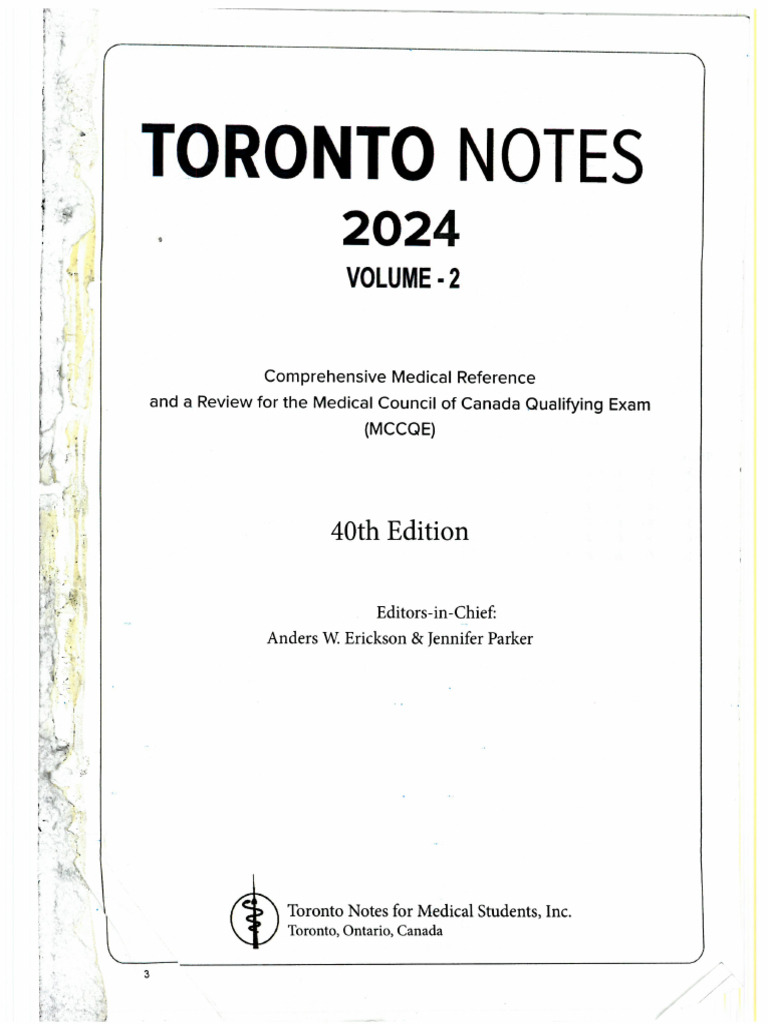 Toronto Notes 2024 Volume 2 | PDF