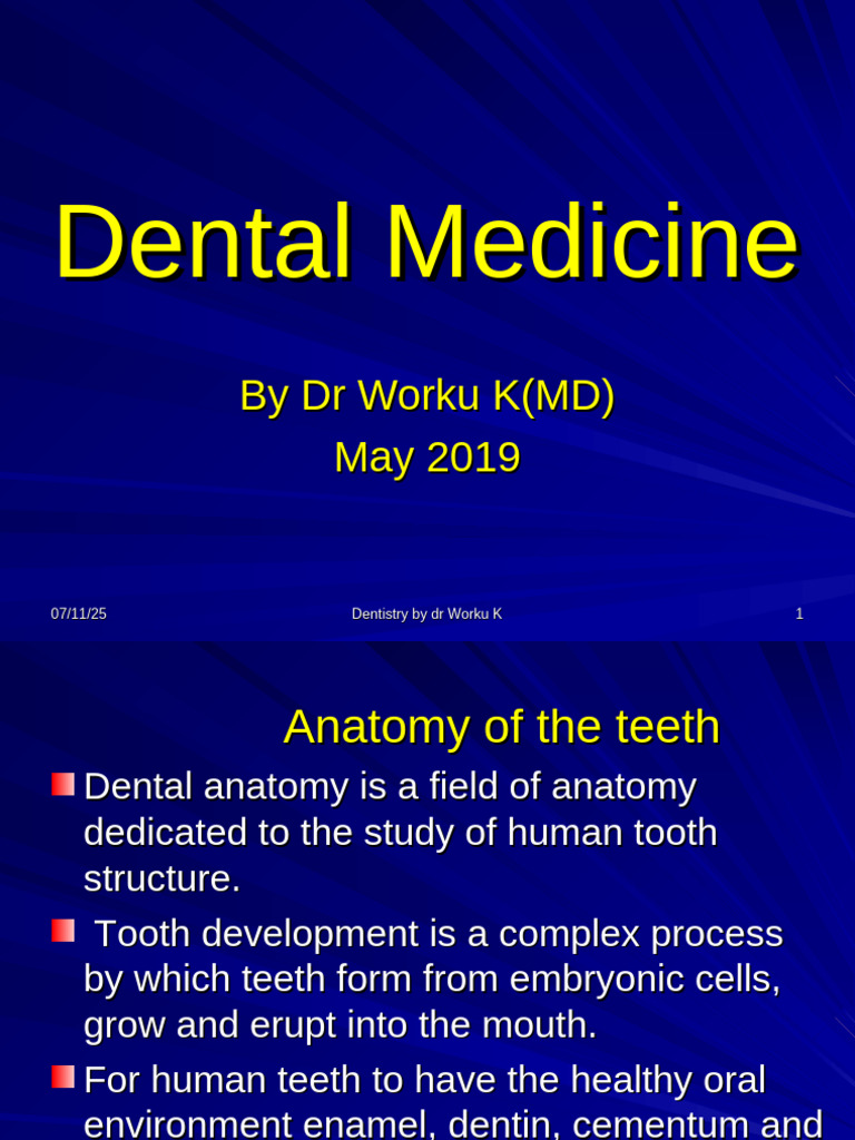 Dentistry For PHO | PDF | Human Tooth | Medical Specialties