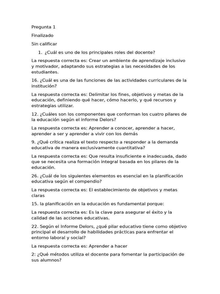 Roles y Pilares de la Educación Docente | PDF | Aprendizaje | Maestros
