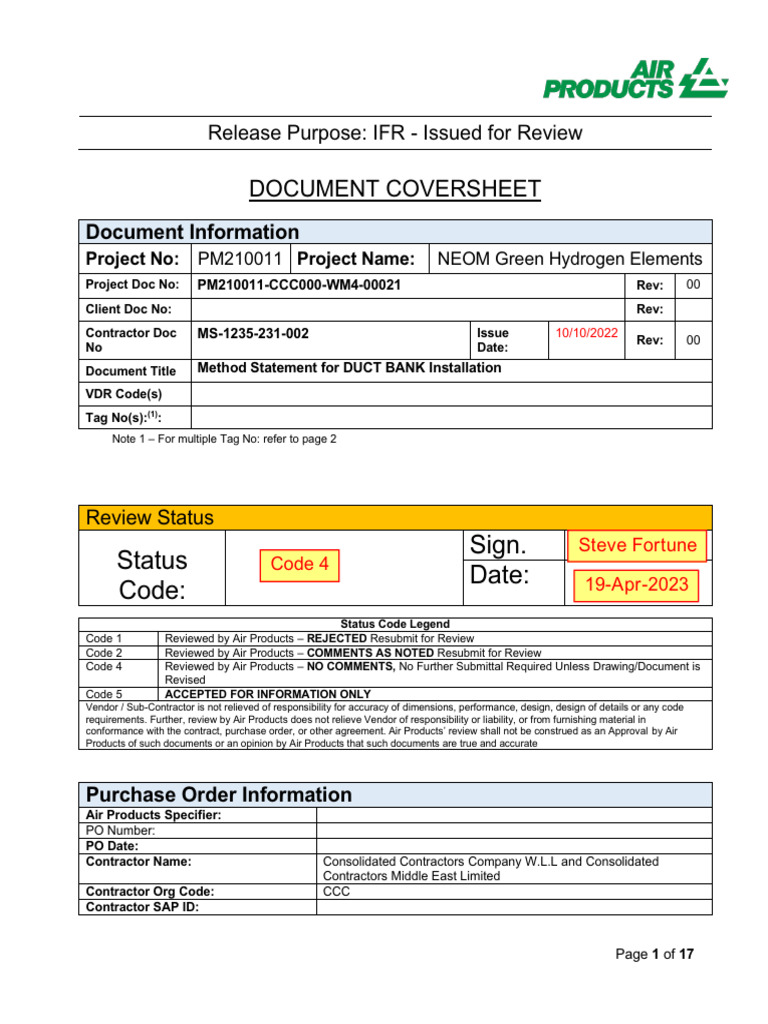MS For Duct Bank Installation | PDF | Concrete | Quality Assurance