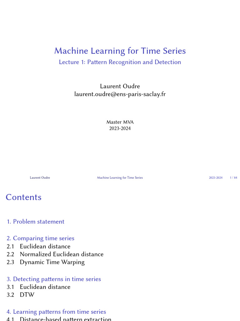 Time Series Pattern Detection Methods | PDF | Applied Mathematics ...