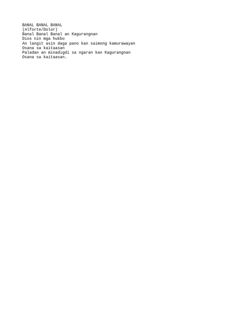 Banal Banal Banal | PDF