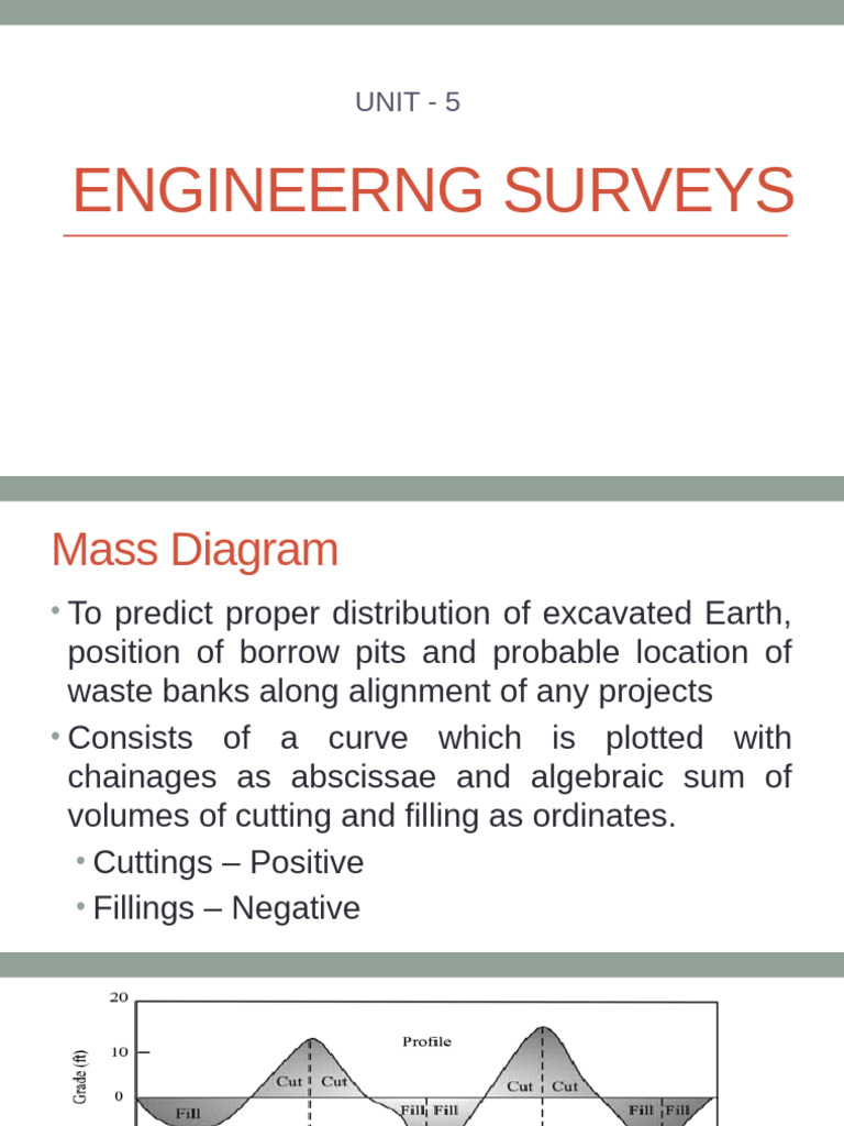 Engineering Surveys: Mass Diagrams & Alignment | PDF | Sanitary Sewer ...