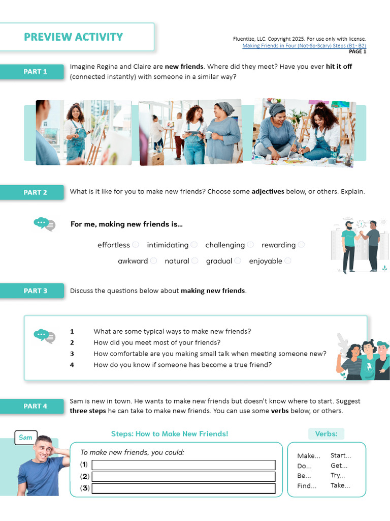 Four Steps to Make New Friends | PDF