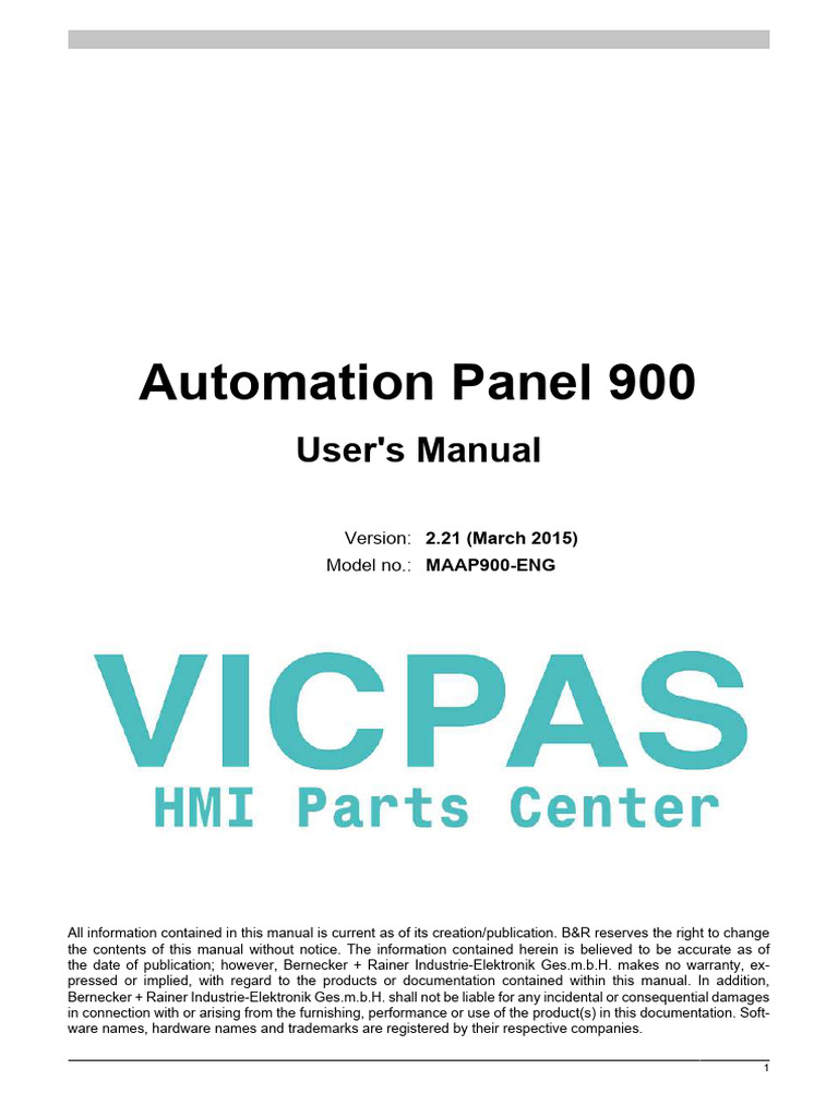 Automation Panel 900 User Manual V2.21 | PDF | Usb | Electrostatic ...