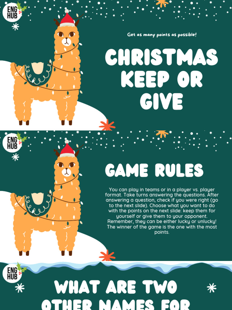 Christmas Trivia Game Rules | PDF