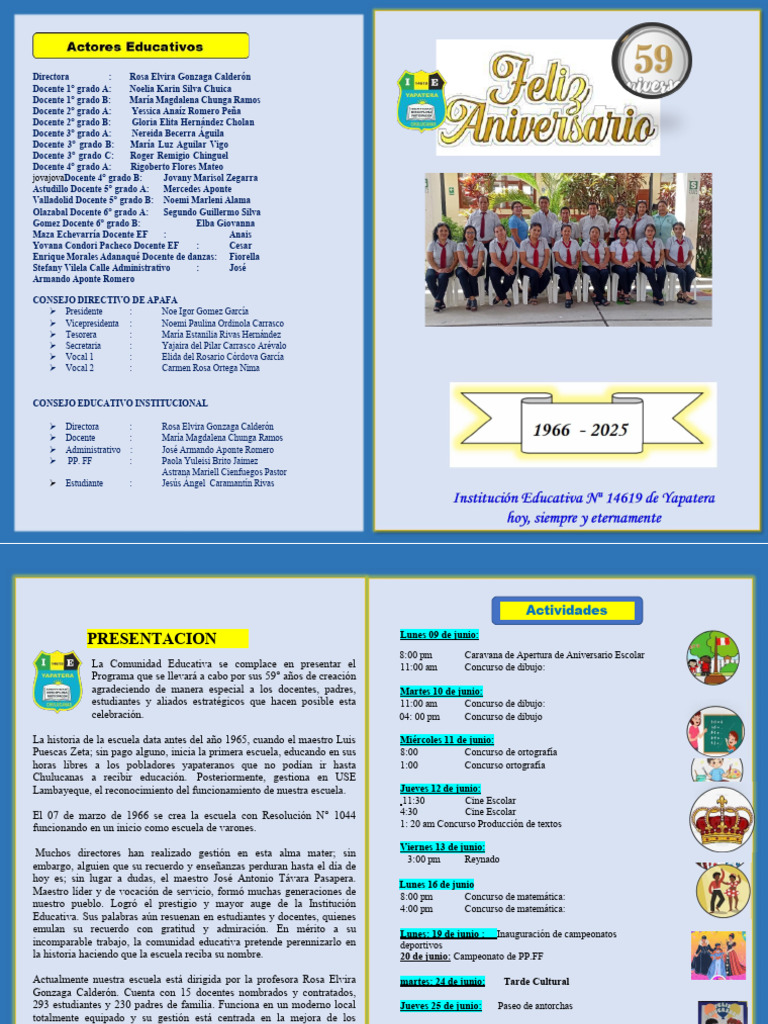 Programa de Aniversario 2025 | PDF