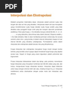 Interpolasi Dan Ekstrapolasi Teori