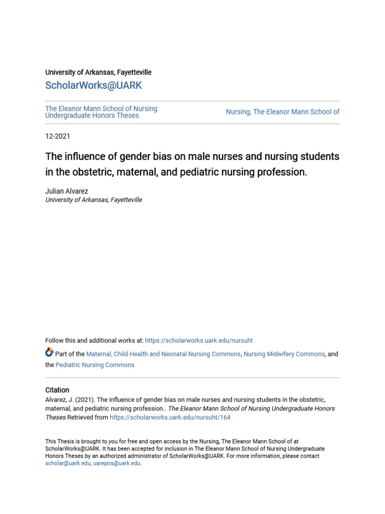 The Influence of Gender Bias On Male Nurses and Nursing Students | PDF ...