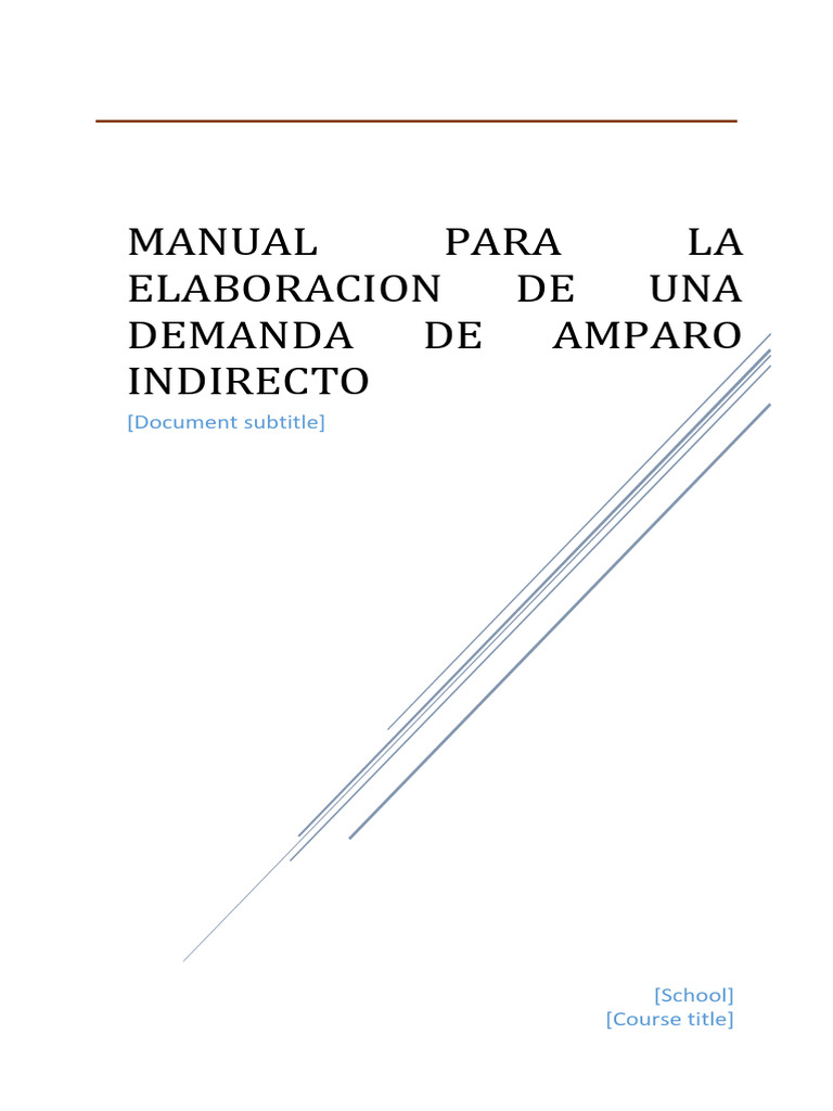 Manual de Demanda de Amparo Indirecto | PDF | Caso de ley | Constitución
