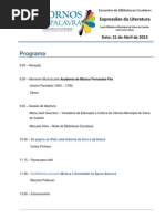 Programa e ficha de inscrição