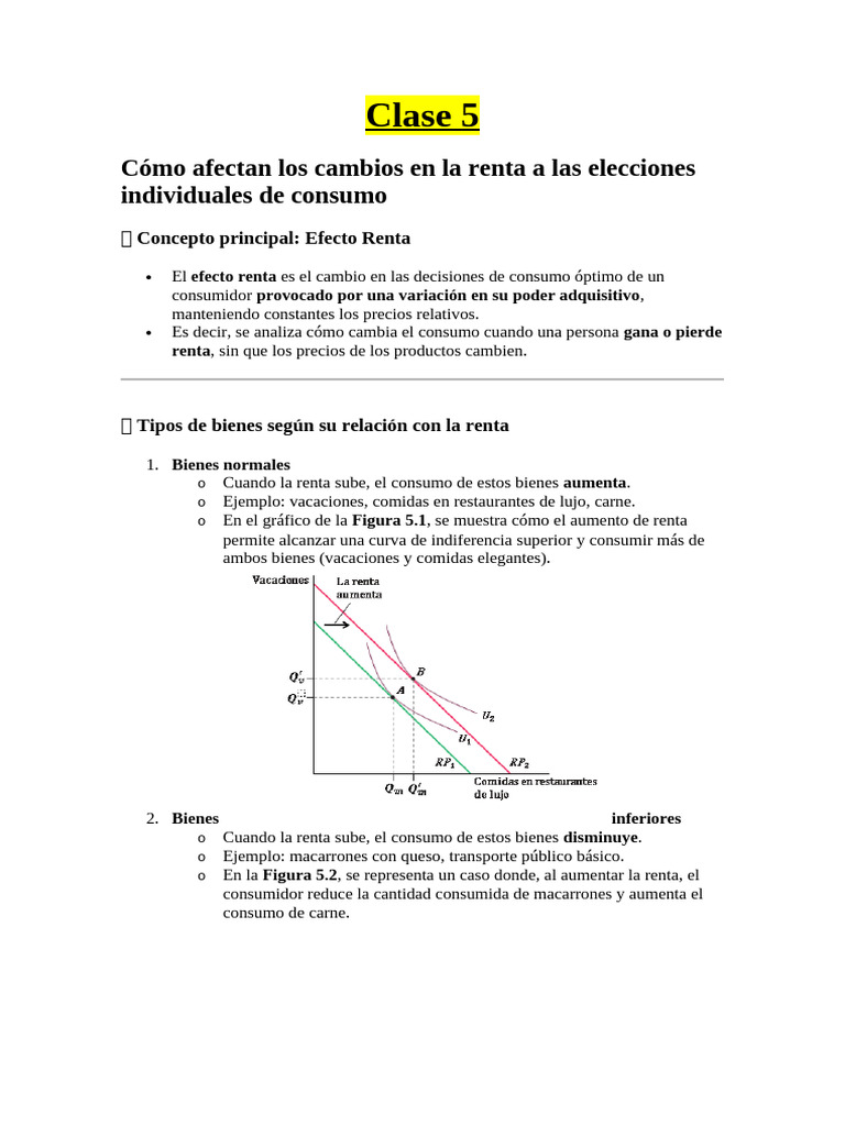 Efecto Renta y Decisiones de Consumo | PDF | Elasticidad (economía ...
