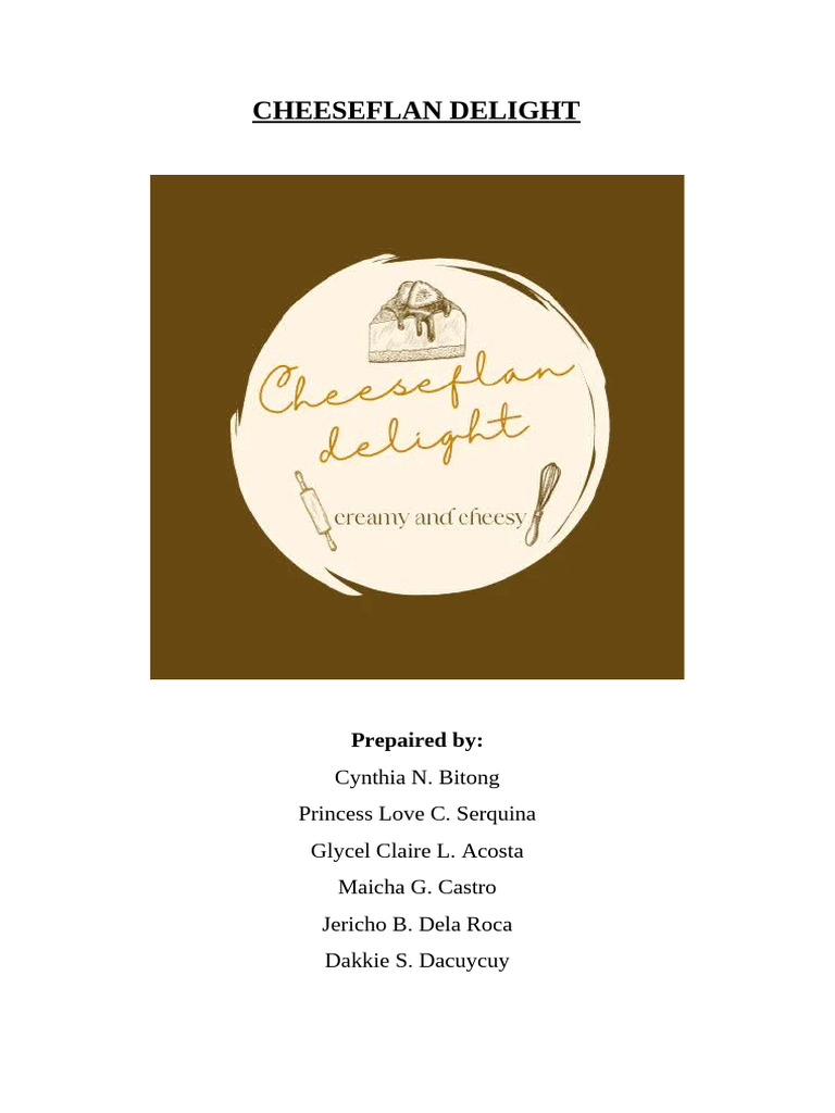 Business Plan 1 Pdf Desserts Cheesecake