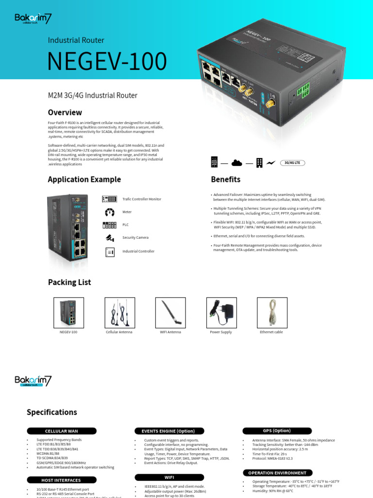 Industrial 3G/4G Router Overview | PDF | Wi Fi | Computer Network