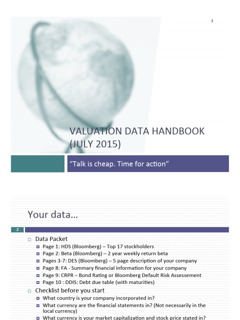 Valuation Handbook July 2015 | PDF | Credit Rating | Currency