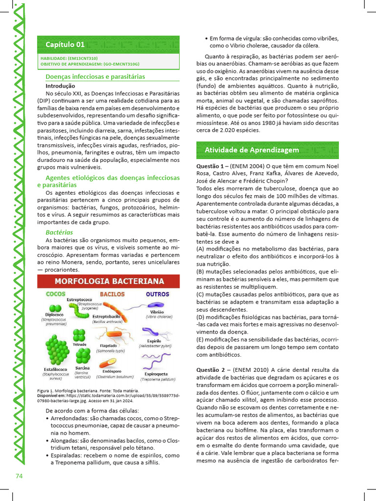 Doenças Infecciosas e Parasitárias: Tipos e Causas | PDF | Vírus ...