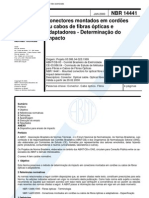 NBR 14441 - Conectores Montados em Cordoes Ou Cabos de Fibras Opticas e Adaptadores - Determinaca