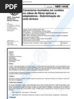 NBR 14446 - Conectores Montados Em Cordoes Ou Cabos de Fibras Opticas E Adaptadores - Determinaca