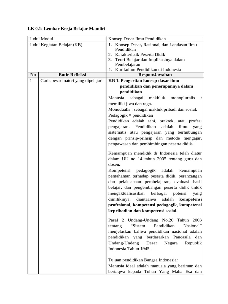 Konsep Dasar Ilmu Pendidikan dan Teori Belajar | PDF