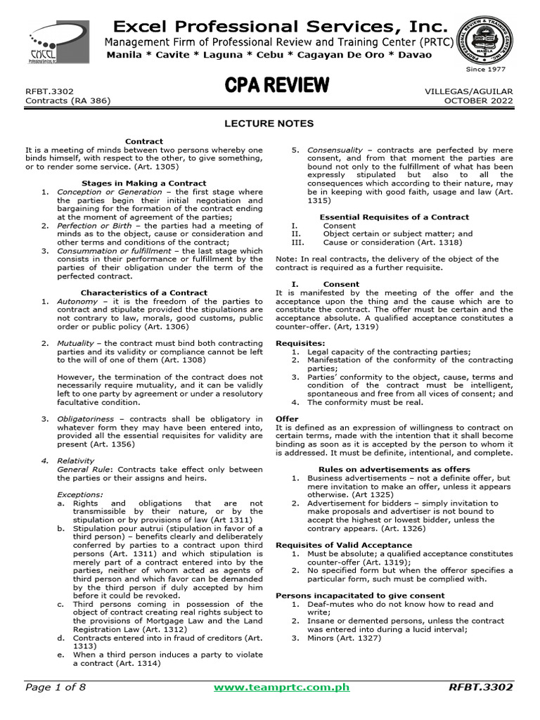 Contract Law Basics and Principles | PDF | Annulment | Offer And Acceptance