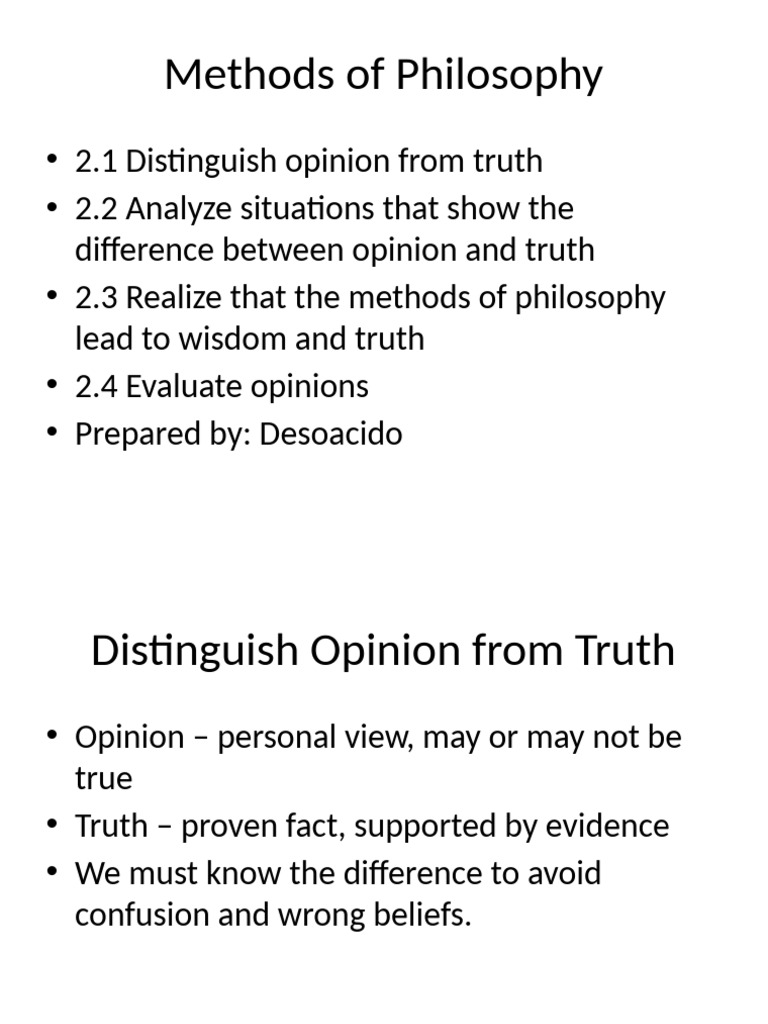Methods of Philosophy Report | PDF