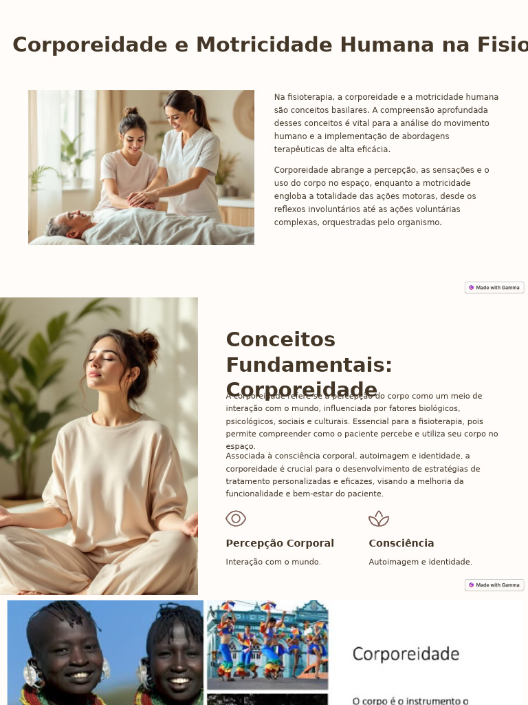 Corporeidade e Motricidade na Fisioterapia | PDF | Paralisia cerebral ...