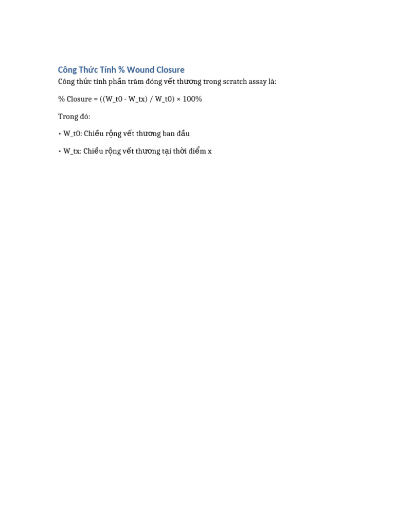 Wound Closure Formula | PDF