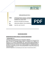 BOLSA DE VALORES DE QUITO - Inf Circular 078