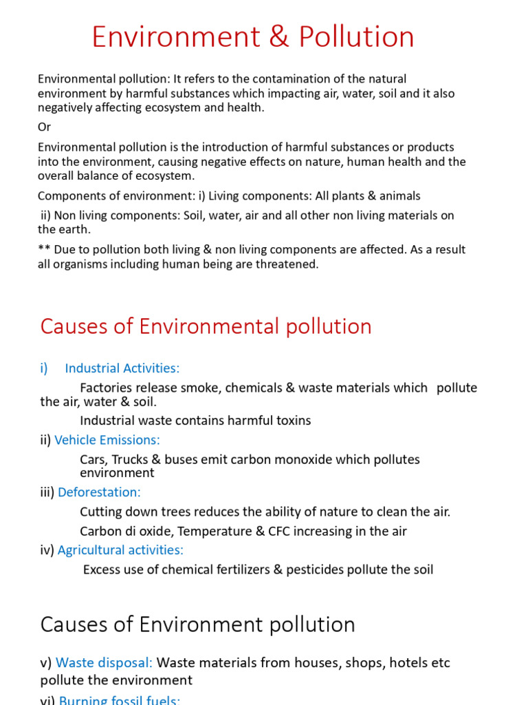 Understanding Environmental Pollution | PDF | Water Pollution | Pollution