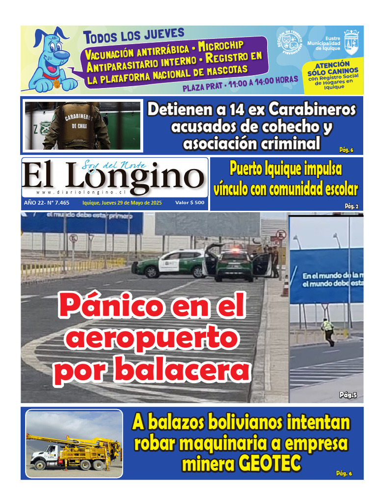 El Longino de Iquique 290525 | PDF | Policía | Fiscal
