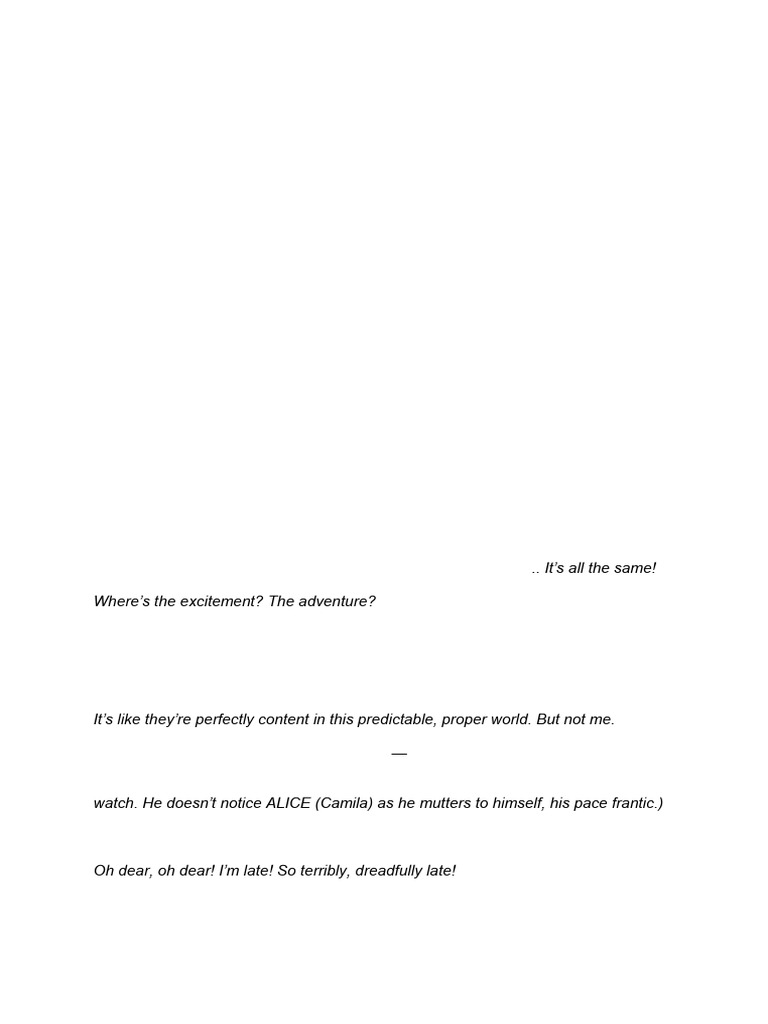 Alice in Wonderland Play Script | PDF | Lewis Carroll | Alice's ...