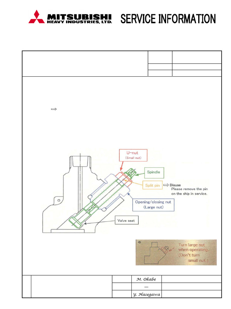 Handling Back-seat Indicator Valve AB-1 | PDF | Nut (Hardware) | Valve