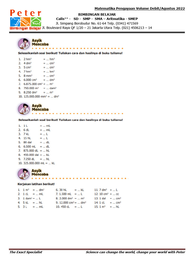 Lat Soal Volume Debit 1 | PDF