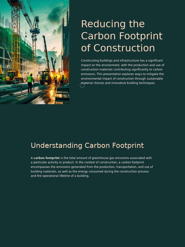 Sustainable Construction Carbon Reduction | PDF | Life Cycle Assessment ...