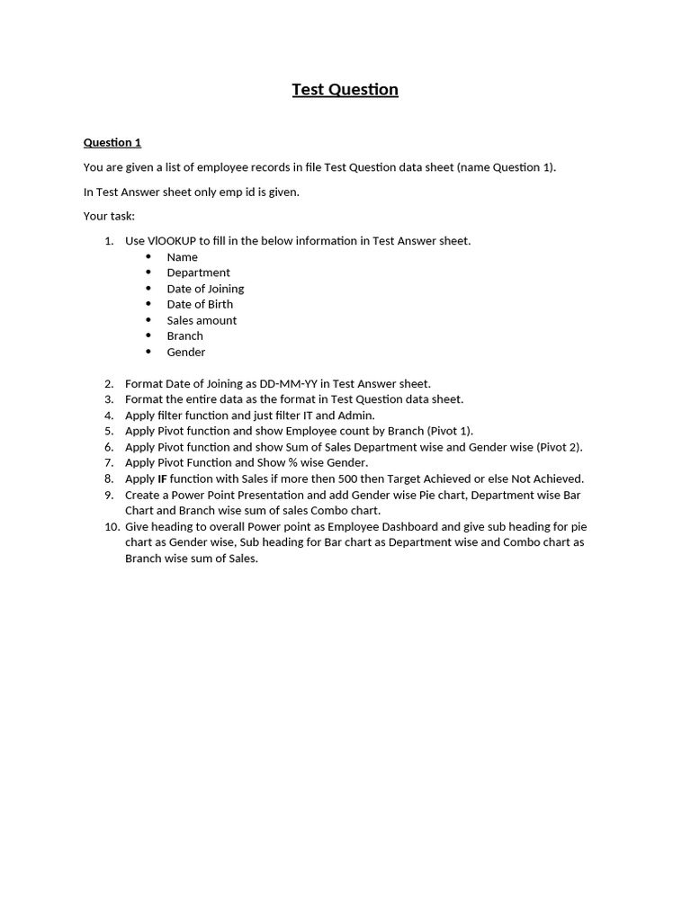 Test Question - Final | PDF