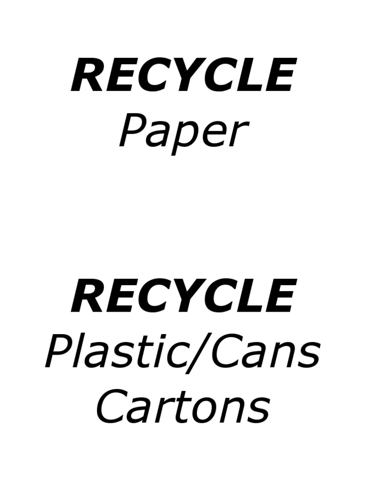 RECYCLE | PDF