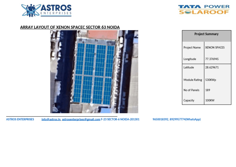 Array Layout - Xenon Spaces Sector 63 | PDF